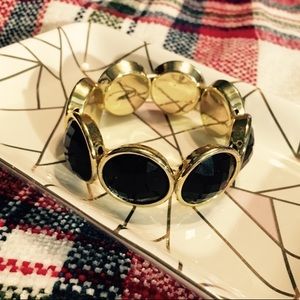 Black Gemstone Stretch Bracelet 💕